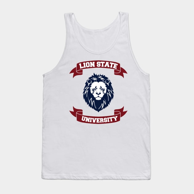 Lion State University Campus and College Tank Top by phughes1980